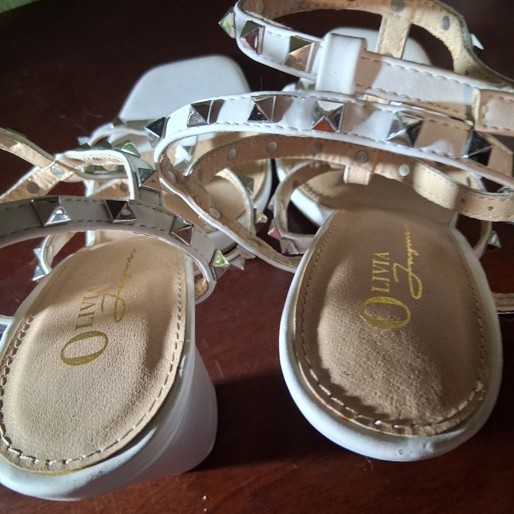Olivia Studded Ankle Strap Sandals - Picture 11 of 12